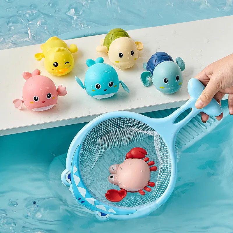 Baby Badespielzeug Kinder Schwimmen Uhrwerk Puppen Spielen Wasserspaß Baden Niedlich Lustige Kinder Badezimmer Dusche Badewanne Tiere Spielzeug